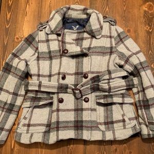 Plaid AE Pea Coat